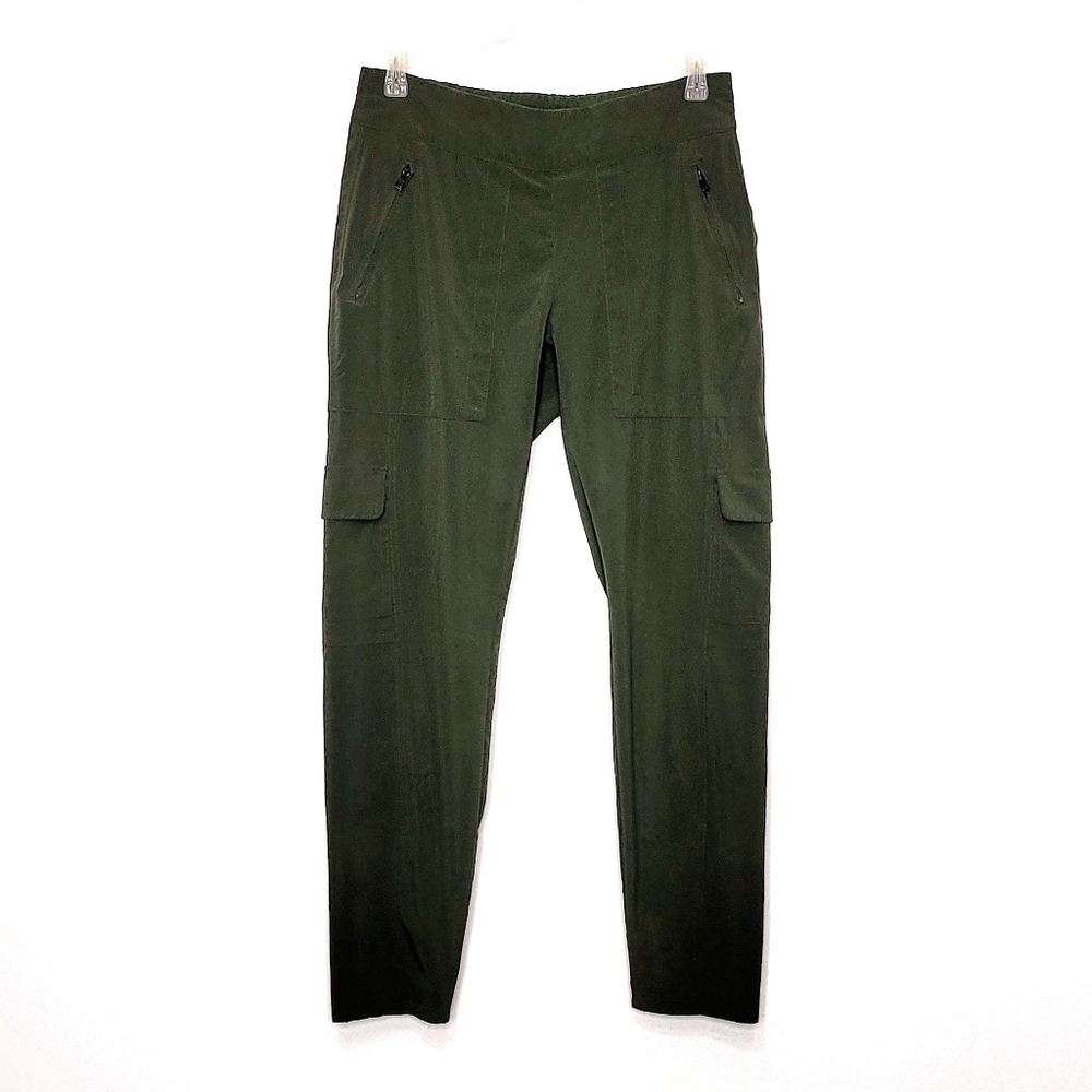 Athleta Chelsea Lightweight Cargo Pants Green Stretch Travel Commute 2016 Size 4